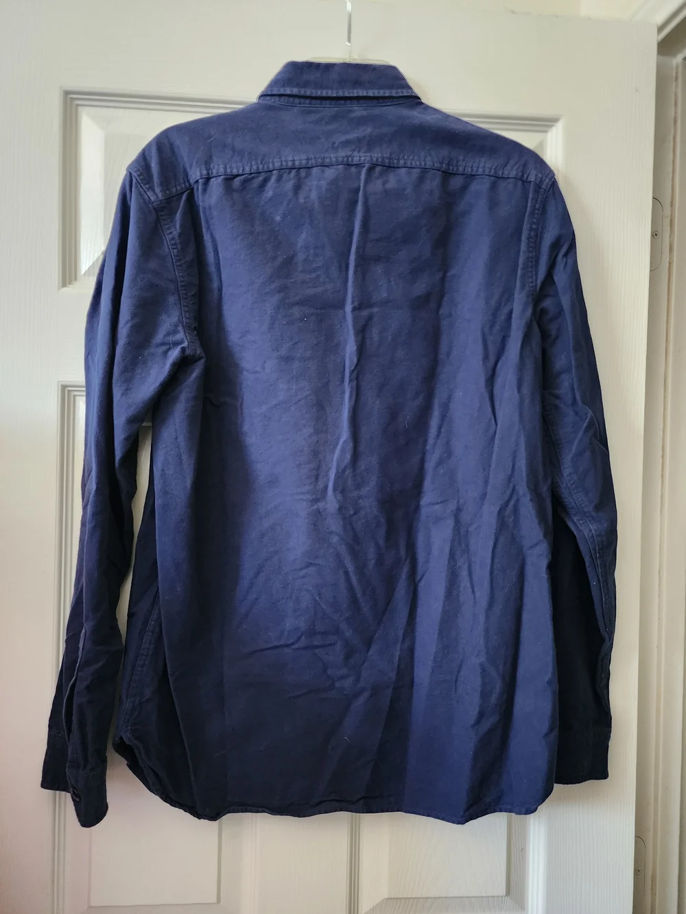 J. Crew Sportsman Fit Blue Utility Shirt Men's Long Sleeve Double Pocket Size M